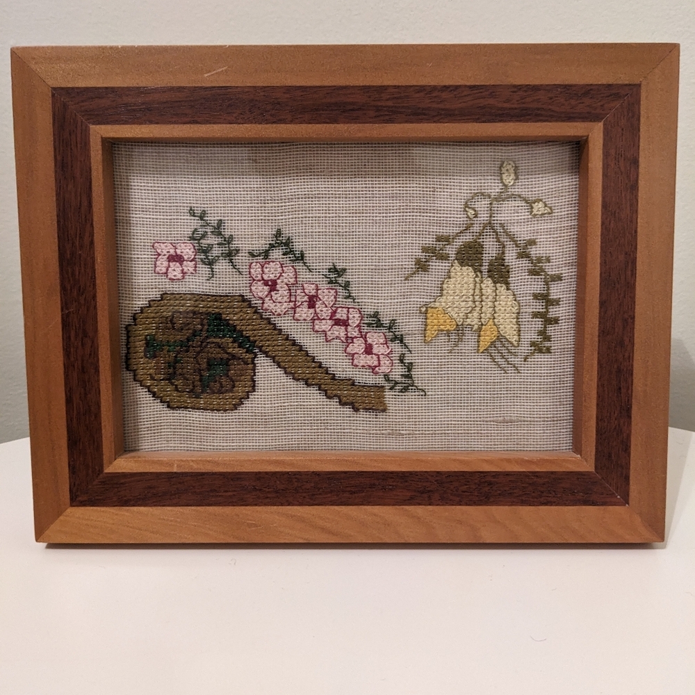 Vintage floral cross stitch
